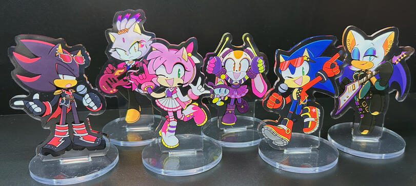 Sonic Rockstar standees (3")