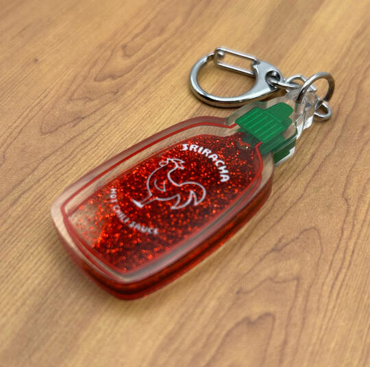 Sriracha Bottle Keychain