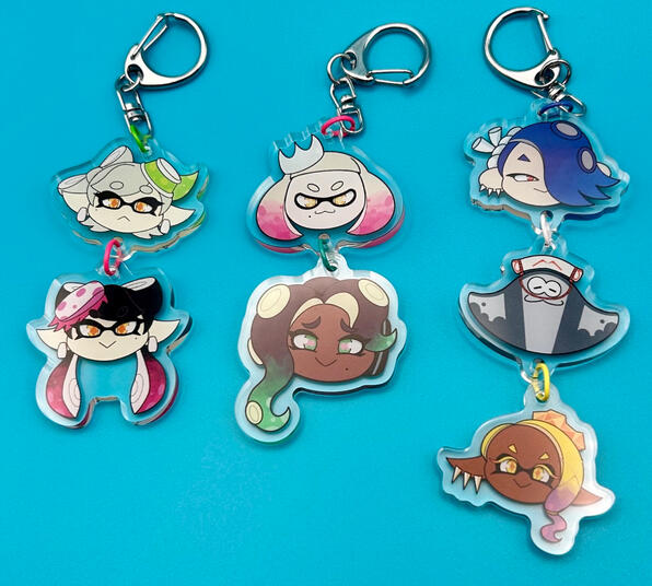 Splatoon Idol link keychains (2024)